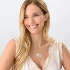 Collar personalizable con colgantes de pies de niños - Moroveta