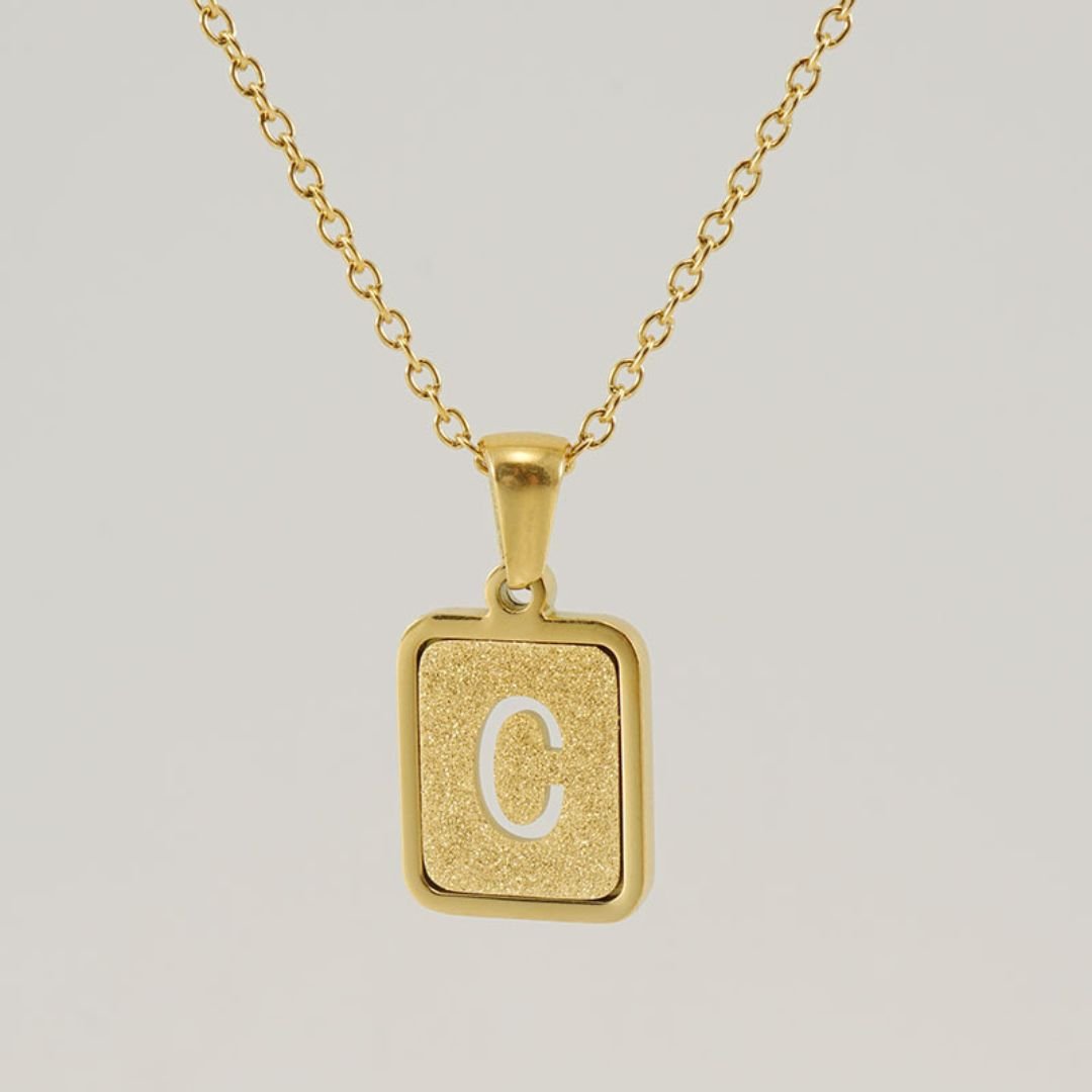 Collar personalizable con inicial dorado - Moroveta