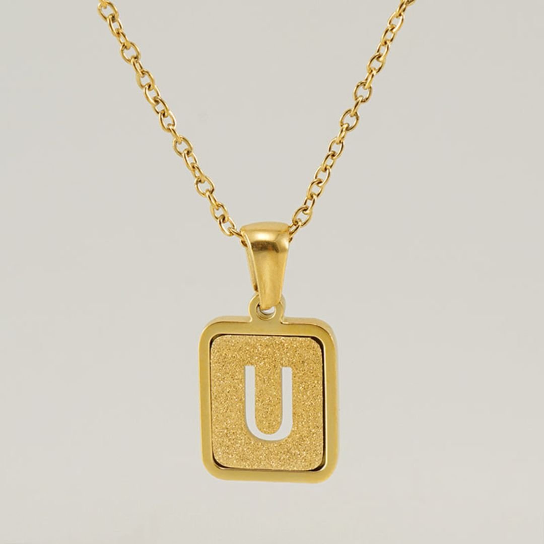 Collar personalizable con inicial dorado - Moroveta