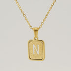 Collar personalizable con inicial dorado - Moroveta