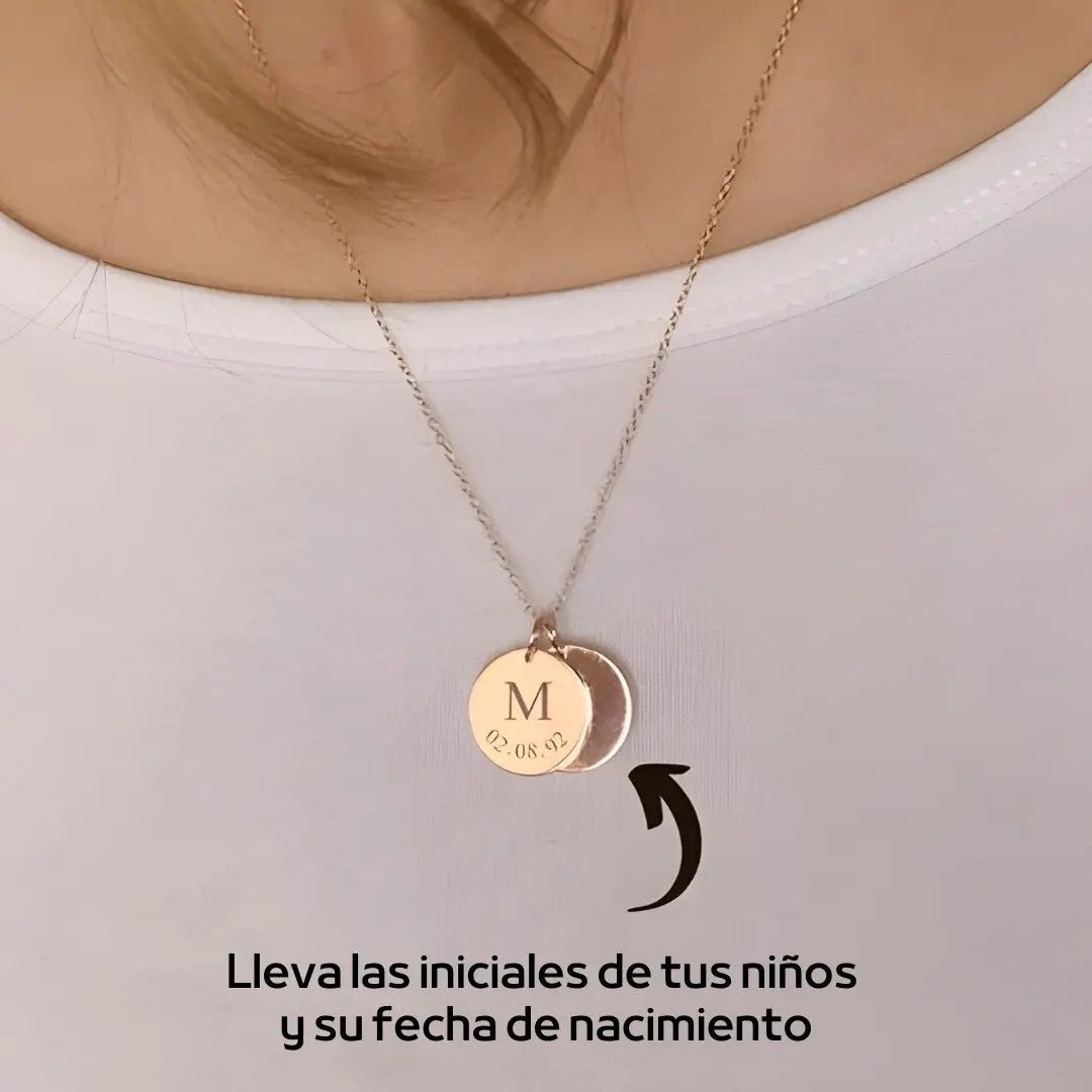 Collar personalizable con inicial y fecha - Moroveta