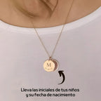Collar personalizable con inicial y fecha - Moroveta