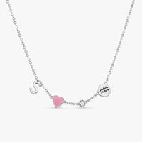 Collar personalizado con inicial y signo con piedra zodiacal - Moroveta