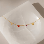 Collar personalizado con inicial y signo con piedra zodiacal - Moroveta