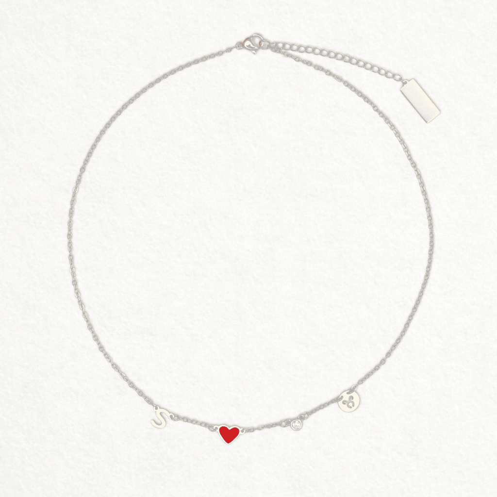 Collar personalizado con inicial y signo con piedra zodiacal - Moroveta
