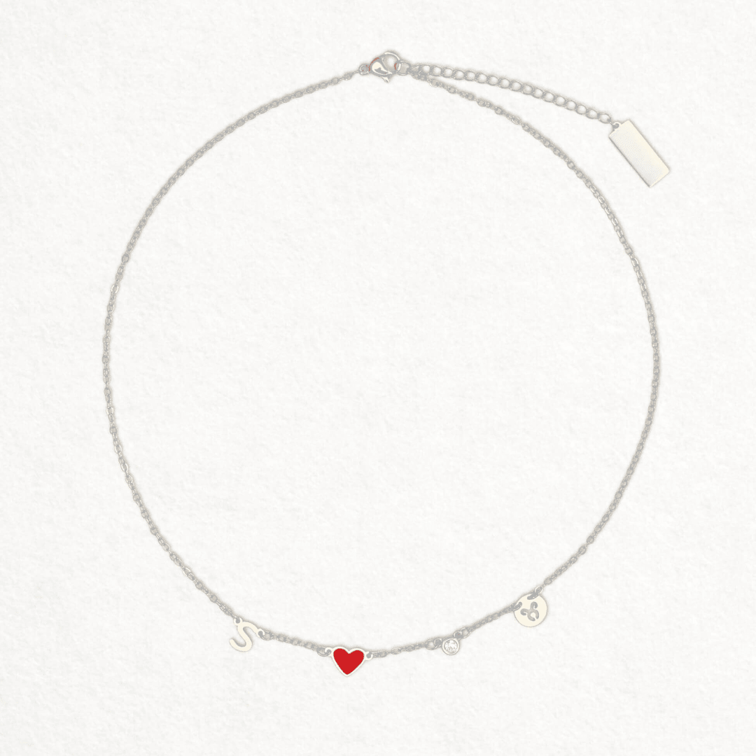 Collar personalizado con inicial y signo con piedra zodiacal - Moroveta