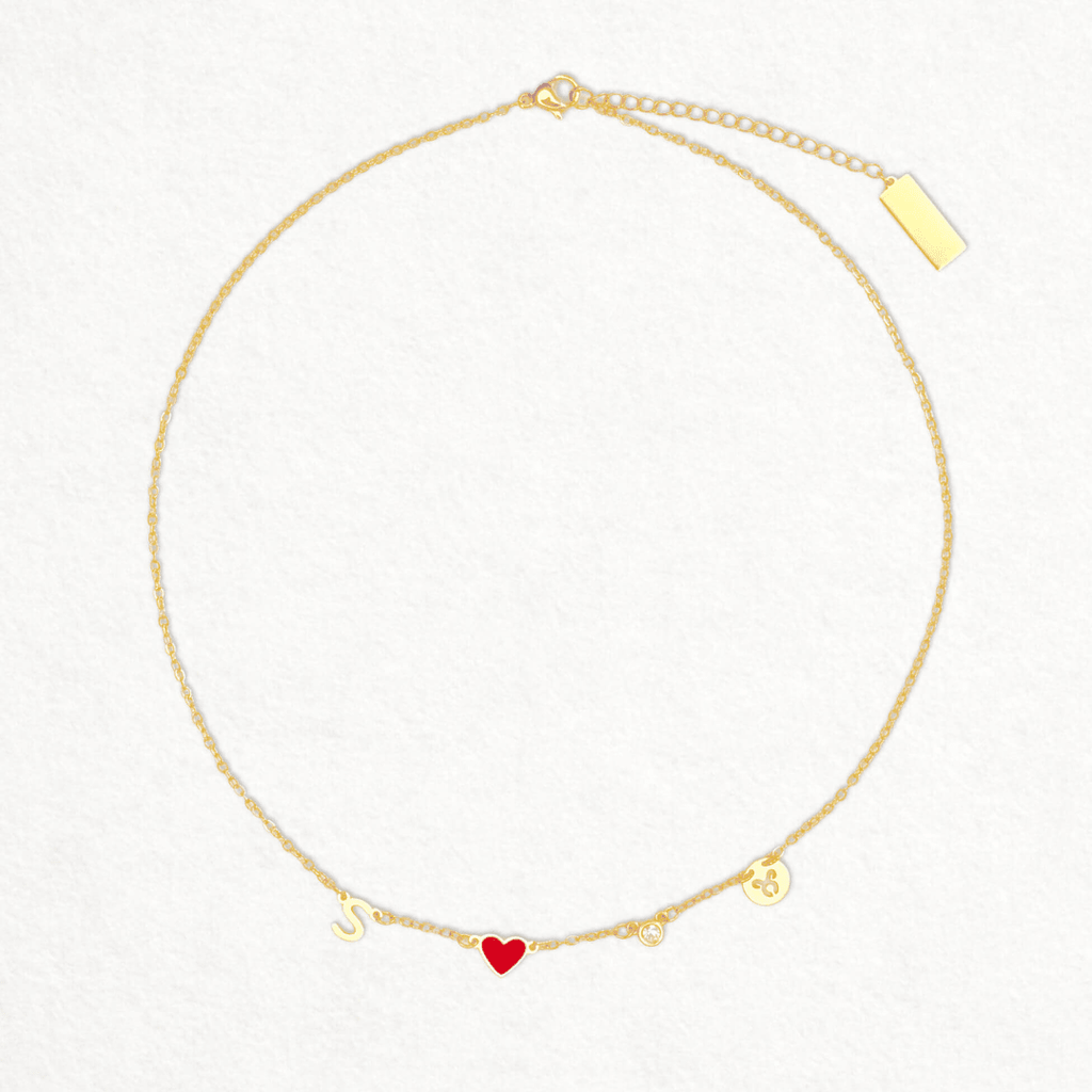 Collar personalizado con inicial y signo con piedra zodiacal - Moroveta