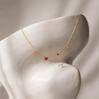 Collar personalizado con inicial y signo con piedra zodiacal - Moroveta