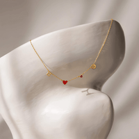 Collar personalizado con inicial y signo con piedra zodiacal - Moroveta