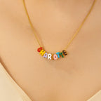 Collar personalizado con nombre en letras burbuja - Moroveta