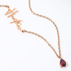 Collar Personalizado con Nombre y Piedra de Nacimiento - Moroveta