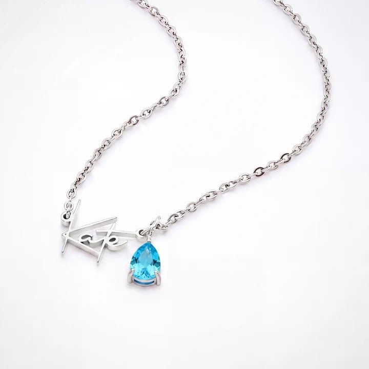 Collar personalizado con nombre y piedra de nacimiento - Moroveta