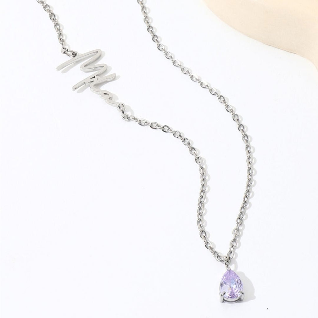 Collar Personalizado con Nombre y Piedra de Nacimiento - Moroveta