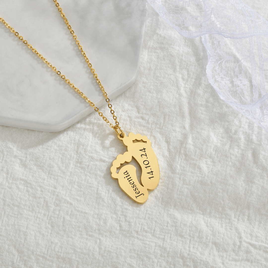 Collar Personalizado Pies Eternos - Moroveta