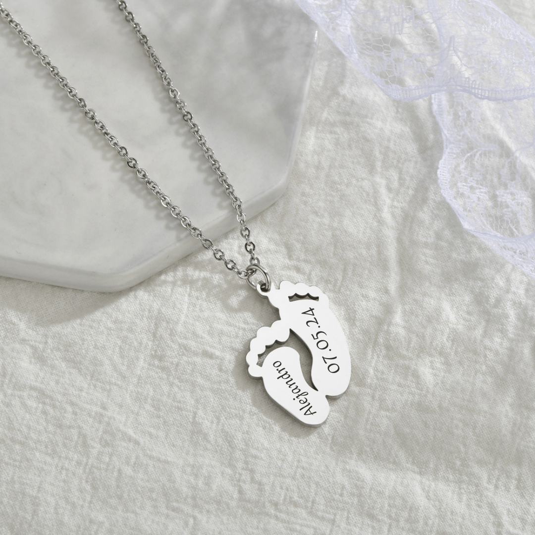 Collar Personalizado Pies Eternos - Moroveta