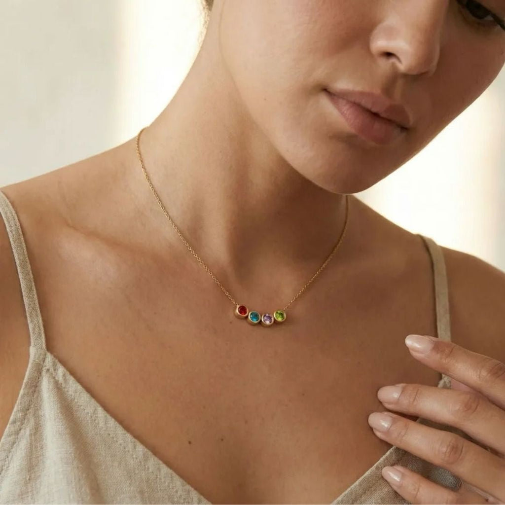 Collar piedras de nacimiento personalizado - Moroveta