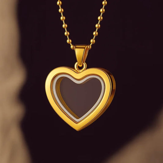 Collar relicario de corazón - Moroveta