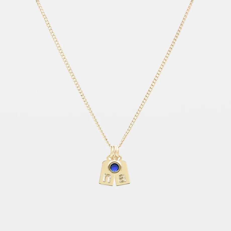 Collar tags y piedra de nacimiento - Moroveta