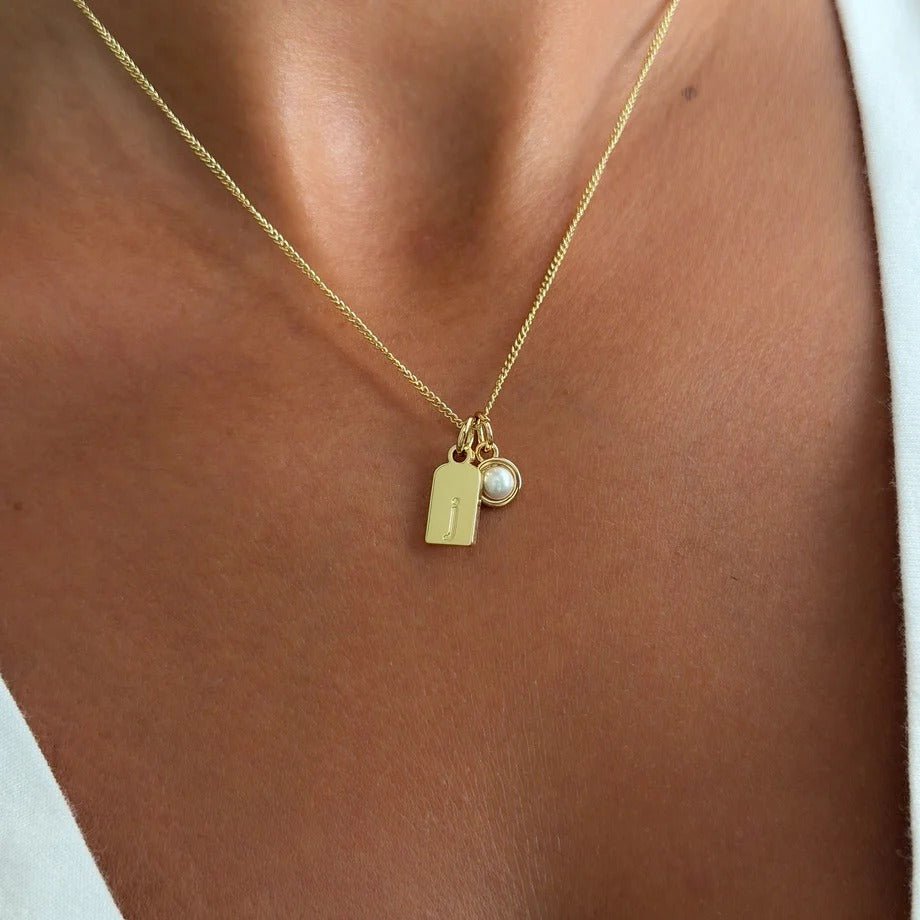 Collar tags y piedra de nacimiento - Moroveta