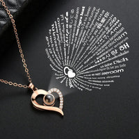 Collar "Te amo" + Caja de rosa - Moroveta
