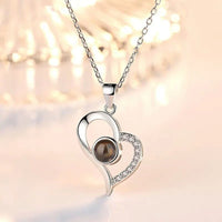 Collar "Te amo" + Caja de rosa - Moroveta