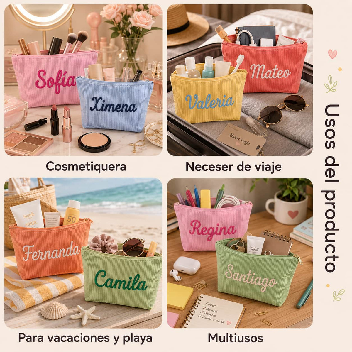 Cosmetiquera Personalizada con Nombre - Moroveta