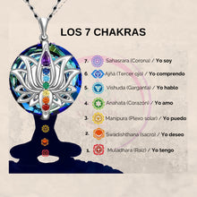 Cargar imagen en el visor de la galería, Collar Flor de loto 7 chakras (Oferta 2x1)