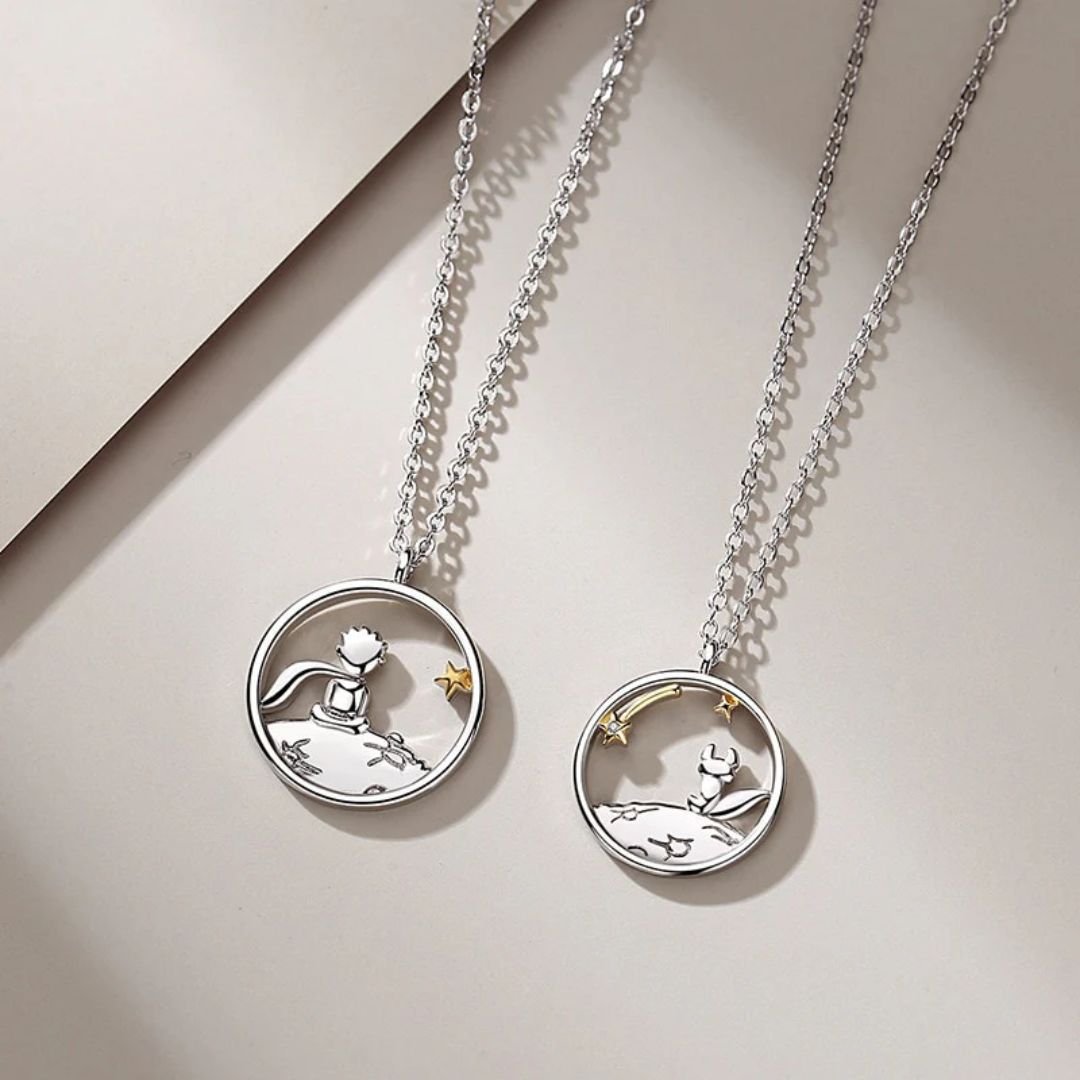 Dúo de collares del Principito y Zorro - Moroveta