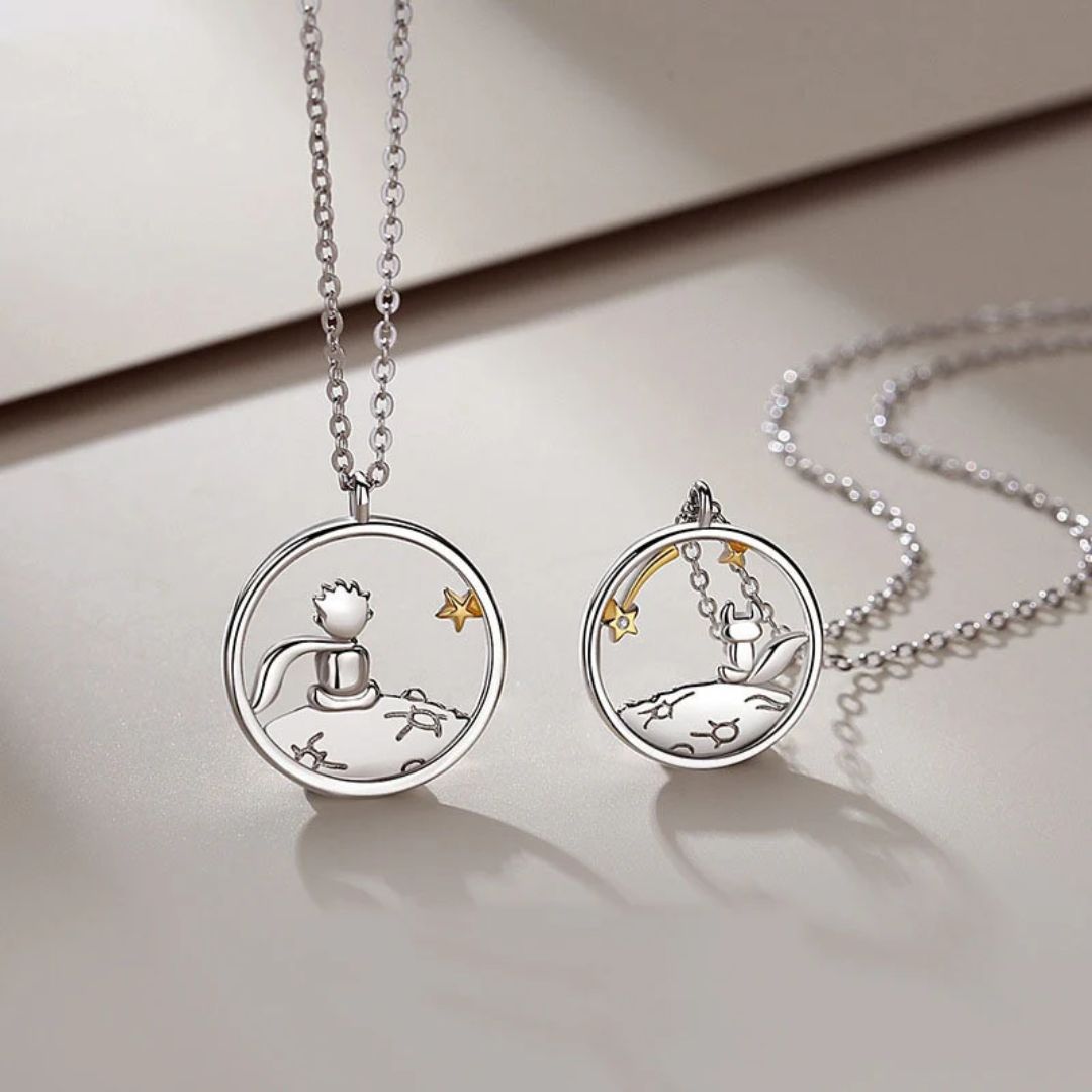 Dúo de collares del Principito y Zorro - Moroveta