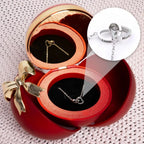 Esfera con rosa eterna y collar de corazones grabados - Moroveta