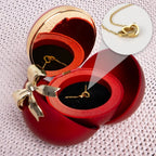 Esfera con rosa eterna y collar de corazones grabados - Moroveta