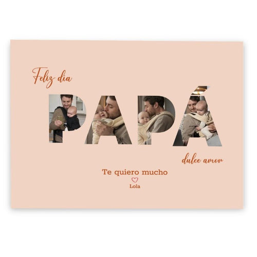 Feliz día Papá - Lienzo personalizado