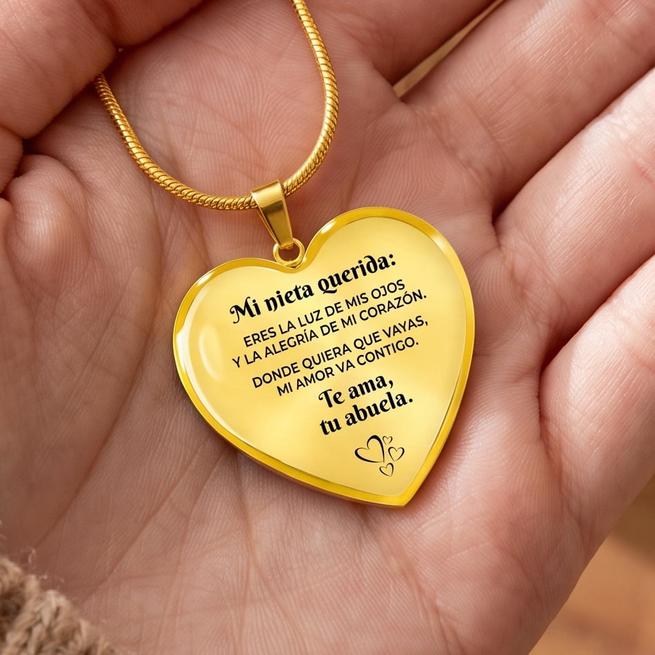 Collar con colgante - Mi nieta querida, de abuela