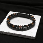 Pulsera Escudo con ojo de tigre - Para mi Hijo