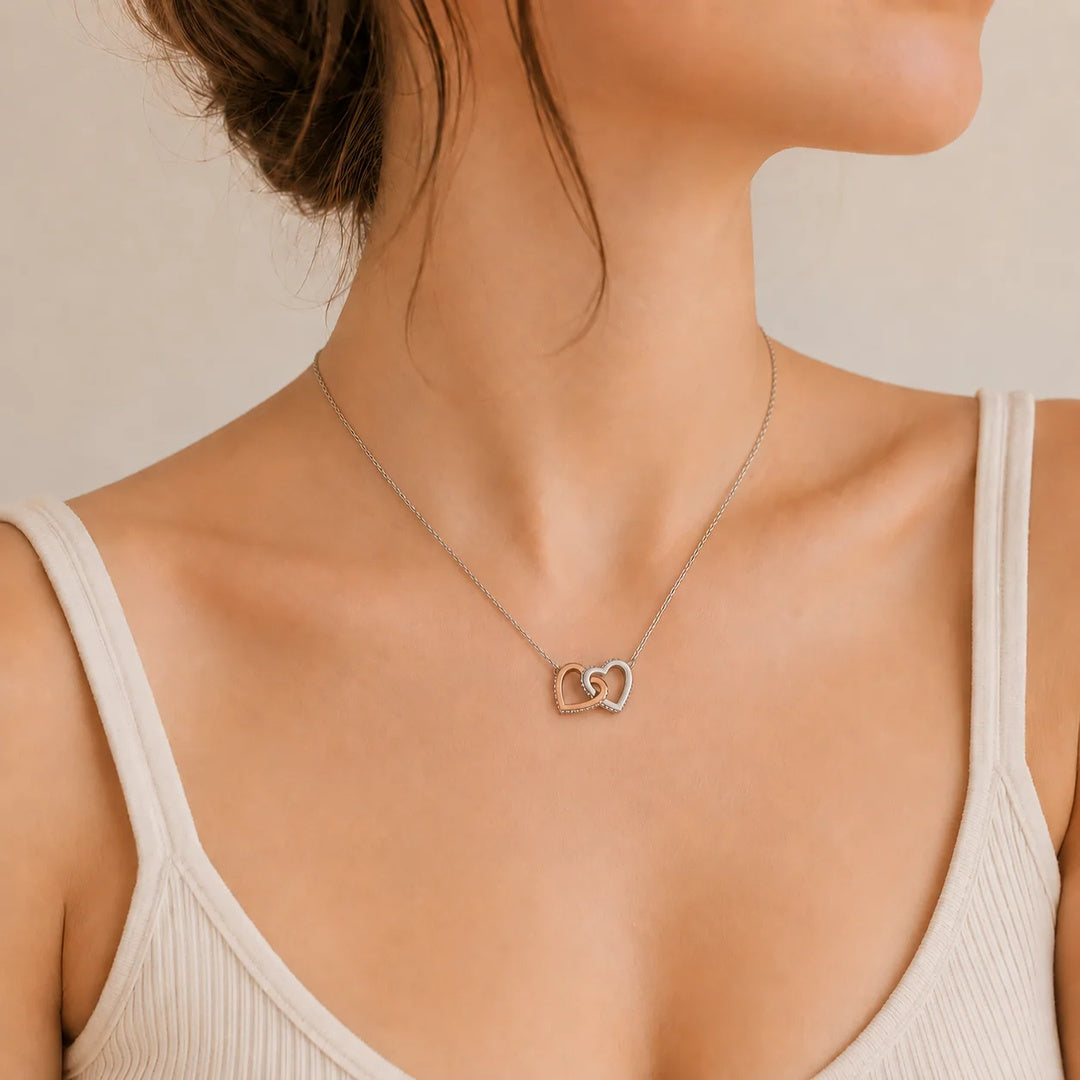 Collar doble corazón - A mi hija