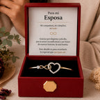Pulsera infinito con corazón - Para mi esposa