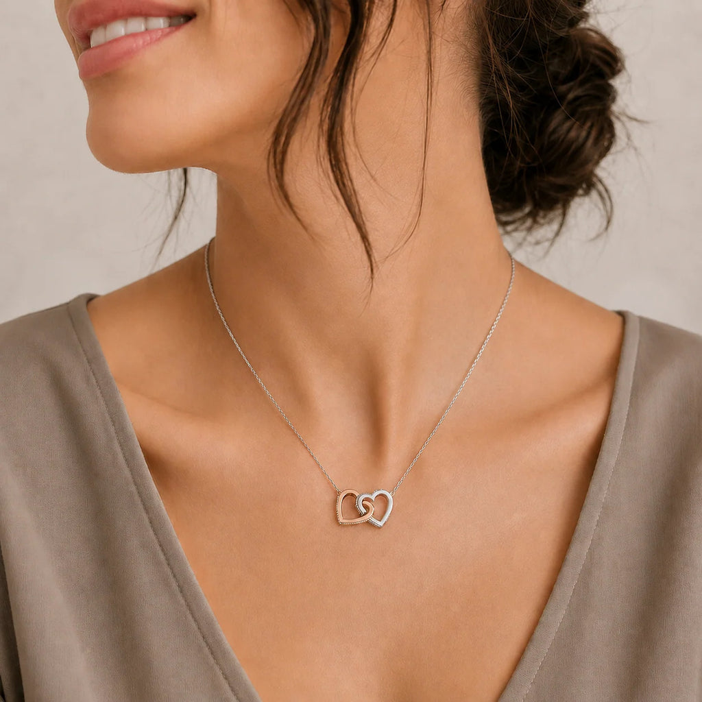 Collar doble corazón - A mi hija