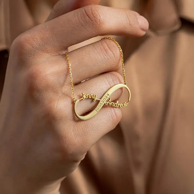 Collar de amor infinito con grabado