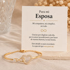Pulsera infinito con corazón - Para mi esposa