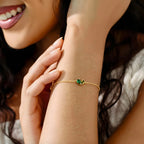 Pulsera mitades con piedras de nacimiento