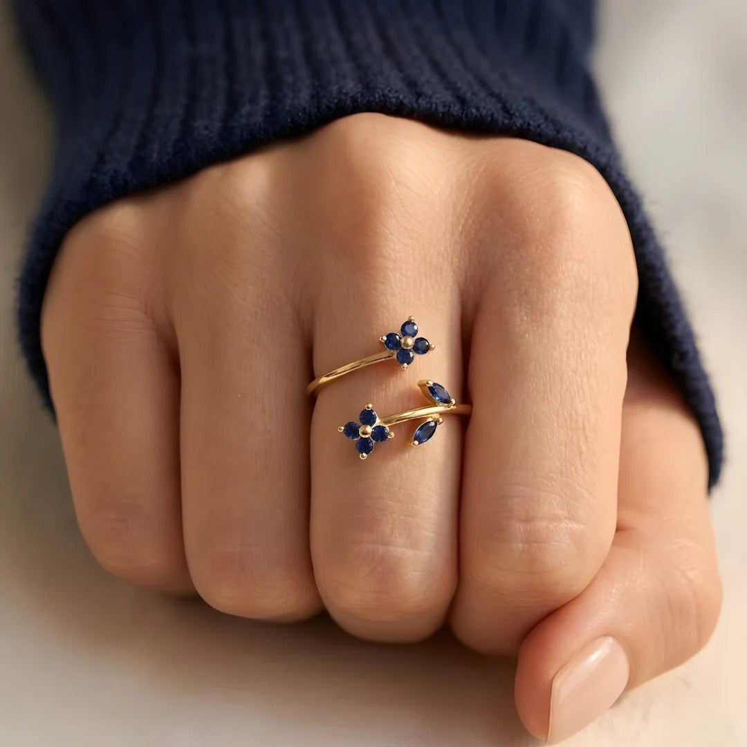 Anillo Flora Zafiro