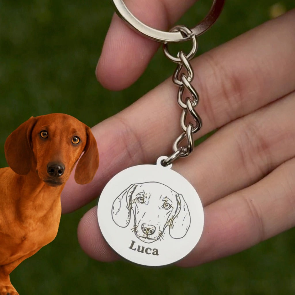 Llavero con foto de mascota