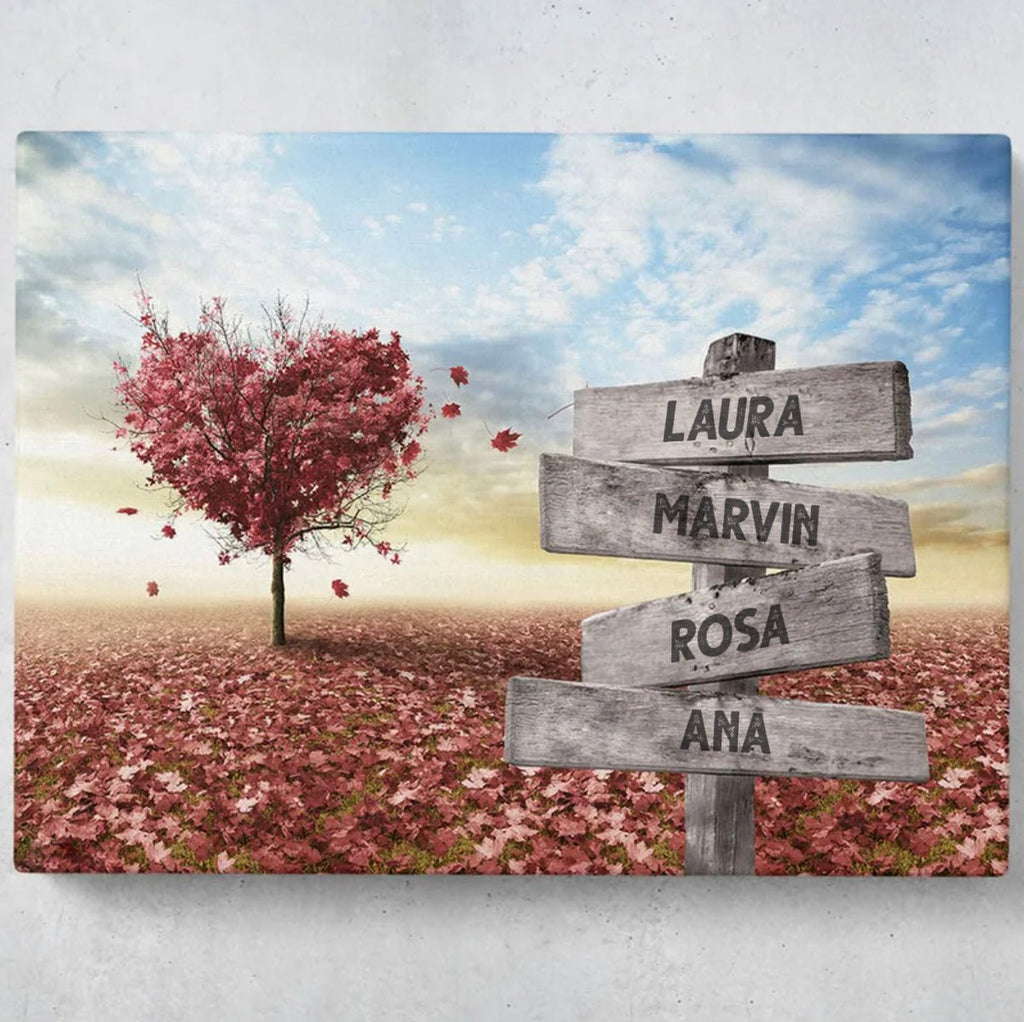 Lienzo personalizado Familia "Arbol corazón" - Moroveta