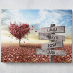 Lienzo personalizado Familia "Arbol corazón" - Moroveta
