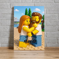 Lienzo personalizado - Retrato estilo bloque - Moroveta
