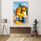 Lienzo personalizado - Retrato estilo bloque - Moroveta