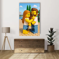 Lienzo personalizado - Retrato estilo bloque - Moroveta