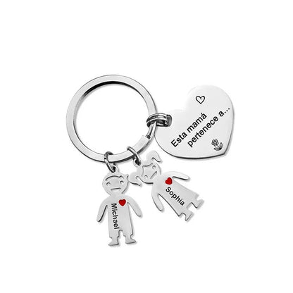 Llavero con dijes infantiles personalizable - Moroveta