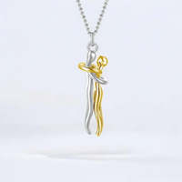 Osito con rosa eterna y collar abrazo - Moroveta