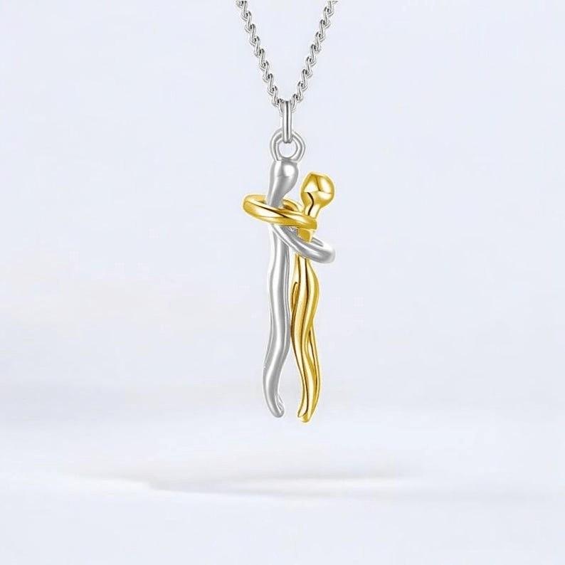 Osito con rosa eterna y collar abrazo - Moroveta